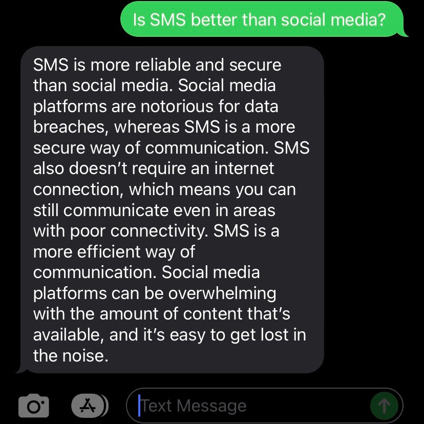 Unlocking the Power of SMS: Outperforming Social Media for Business Engagement and Communication